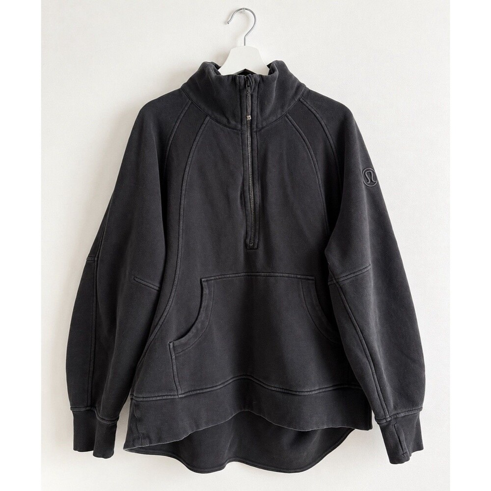 Lululemon Half Zip Funnel Neck Pullover Sweatshirt Black XXL